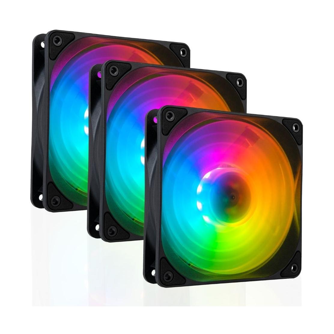 Lotus Addressable RGB Fans 120mm PWM 3-pack – Empowered PC