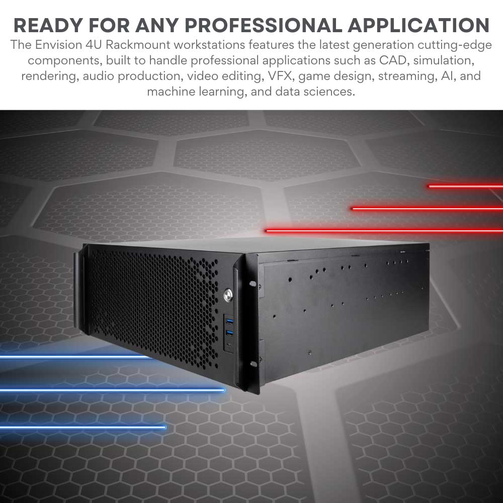 Pcoip Workstation Rack AI HPC Rackstation (up to 2x RTX 6000 96GB & 96-core TR 9995WX ...