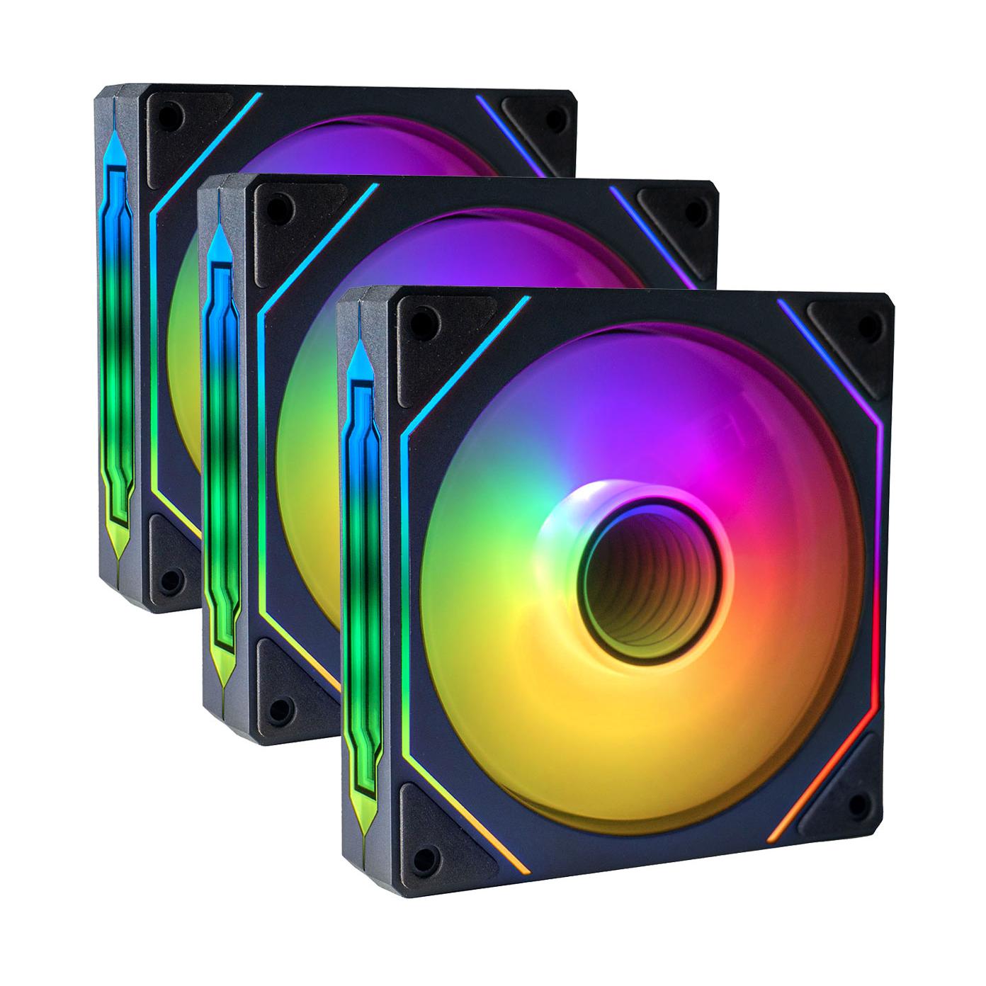 Prism Infinity Mirror ARGB Fans 120mm PWM 3-pack – Empowered PC